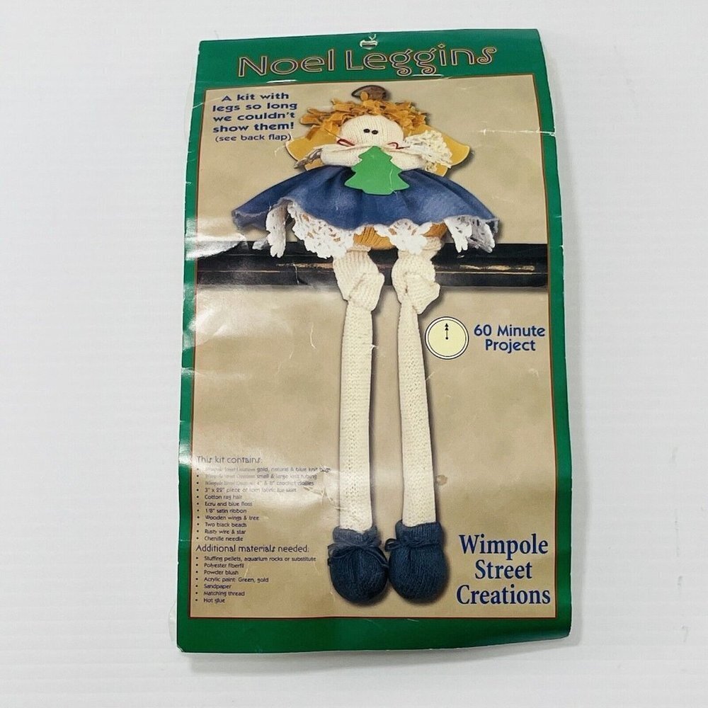Vintage Wimpole Street Noel Leggings Kit Christmas Craft Handmade Art Easy Quick